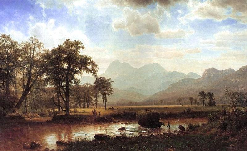 Bierstadt, Albert Haying, Conway Meadows china oil painting image